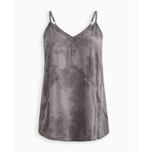 NWT TORRID Plus 5X Dark Gray Studded Challis Swing Cami RETAIL $46
